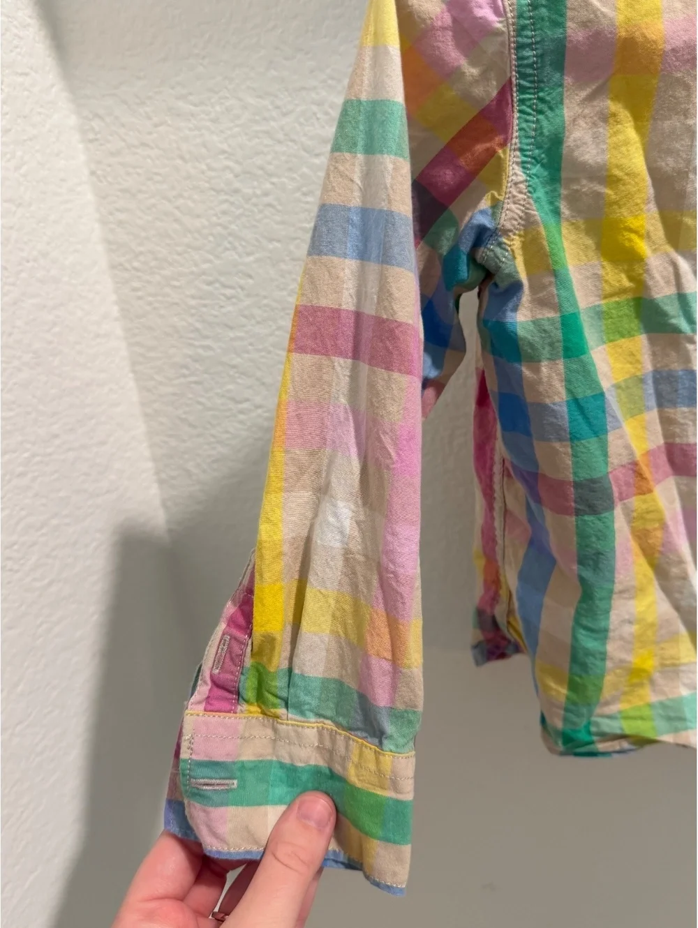 Gap Pastel Boys Plaid Polo size 3 years